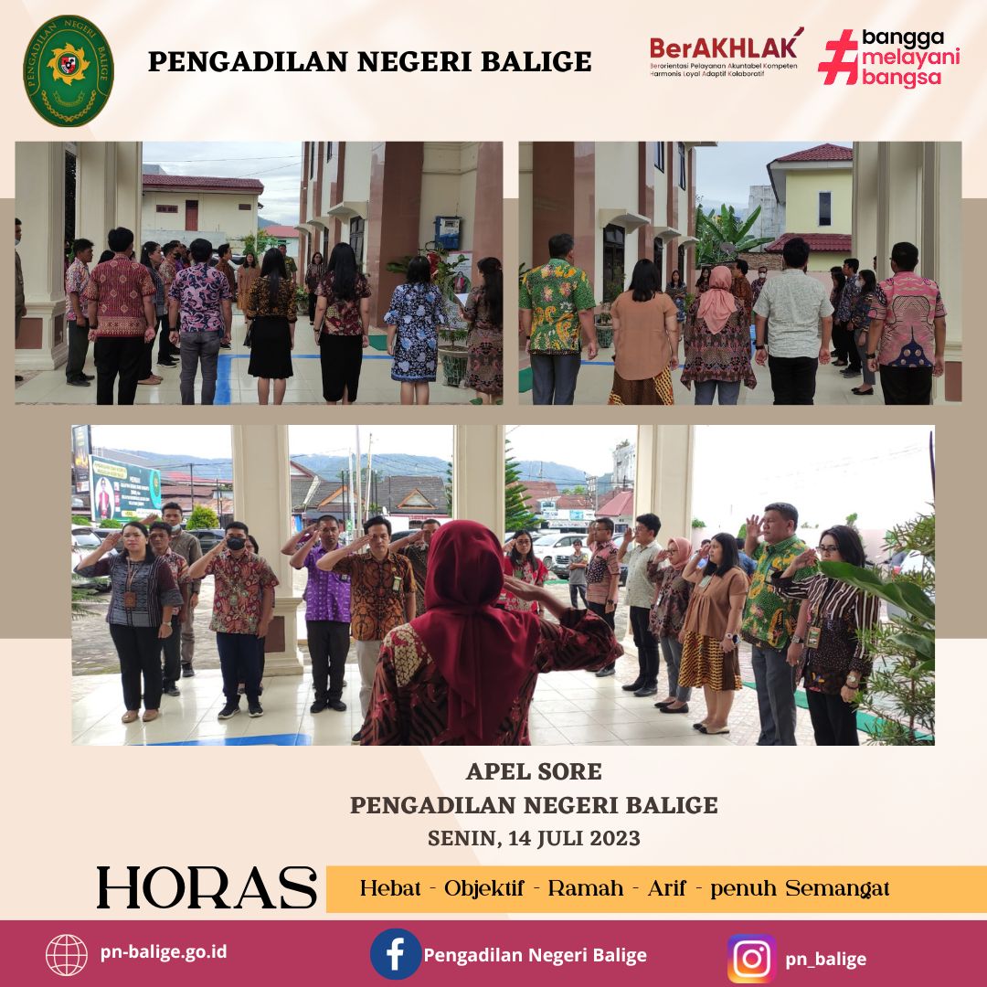 APEL SORE PN BALIGE PADA HARI JUMAT 14 JULI 2023